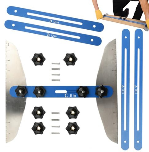 saibunratus Treppenstufenvorrichtung, multifunktional, 27,9 - 152,4 cm, verstellbares Faltlineal, hochpräzises Layout-Gadget für Erhöhungen, Regale
