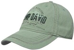 Camp David Herren Base Cap mit Artwork und Zickzacknaht Deep Green, None