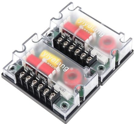Kelisdi Passiver Auto-Hochtöner, Frequenzteiler, 4 Ohm, 2-Wege-Frequenzweiche 200 W, 2 Stück