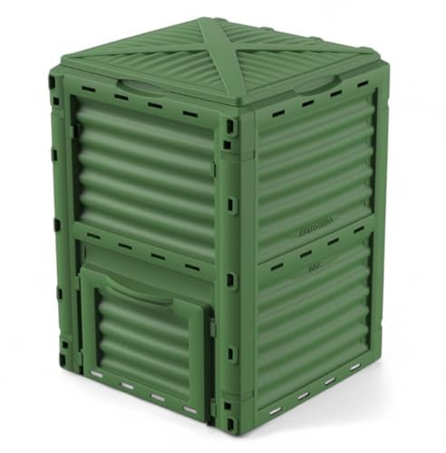 Briconess.com Composteur de jardin 300 litres en résine verte