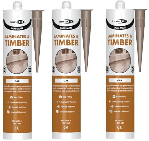 Bond-It Lami-Mate Timber Sealant Oak EU3, Brown, 290ml X 3