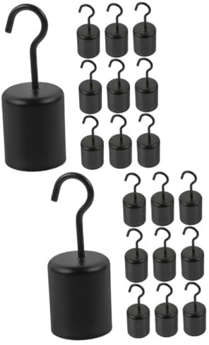 MAGICLULU 2 Sätze Vintage Hängelampe Haken Schwarze Metallaufhängungen Für Kronleuchter Und Pendelleuchten Geeignet Für Innen Und Außenbeleuchtung Bis Tragfähig Für Rustikales 10 Stück * 2