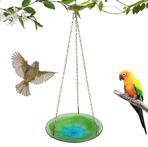 Kolibri-Futterstation – 21,6 x 21,66 x 55 cm, Metall-Laterne, Vogelfutterspender, Blumenmuster, Florentiner für den Außenbereich, Garten, Terrasse, Balkon, Park, Baumzubehör