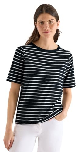 Damen T-Shirt mit Boatneck und Streifen