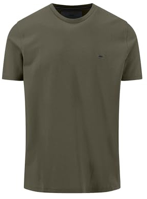 T-Shirt aus Baumwolle mit Struktur und Rundhalsausschnitt