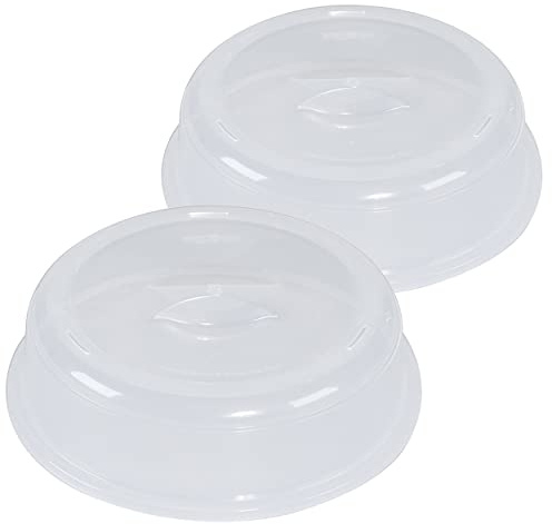 Nordic Ware BPA-free and Melamine Free Plastic Splatter Microwave Cover, 10-Inch (Set of 2), Clear