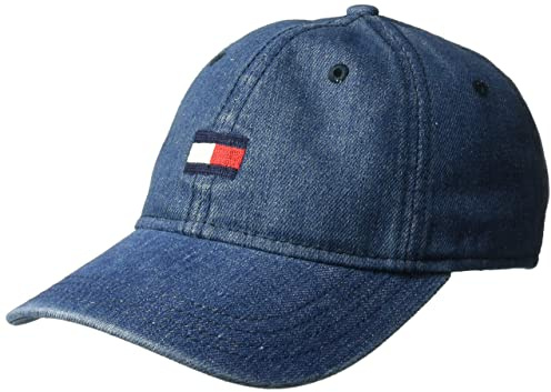 Tommy Hilfiger Herren Ardin Baumwolle, Verstellbar Baseballkappe, Denim, Einheitsgröße