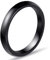 OAKKY Damen 3MM Breite Engagement Hochzeit Band Ringe Keramik Schwarz Größe 54 (17.2)