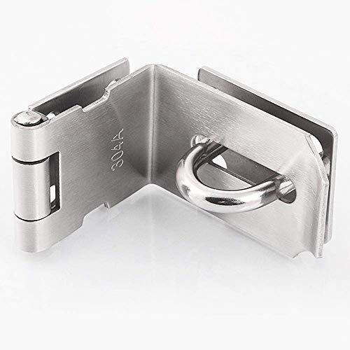 peiyee Boucles de Loquet de Porte à Angle Droit en Acier Inoxydable à 90 Degrés, Moraillon de Cadenas, Fermeture Cadenas à Cadenas Lourd, Moraillon de Loquet de Porte, Verrou de Porte Haute Sécurité