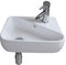 Lavabo en Céramique Blanc évier de Haute Qualité Monté Sur le Mur Trapézoïdal Droite Lavabo Design Moderne Pour Vestiaire Salle de Bains Cuisine