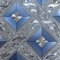 YangYun Home Decoration Silver Blue PVC Wallpaper, 20.8 W x 393L, 57 sq.ft, Geometric Square Mosaic, Metallic Mosaic