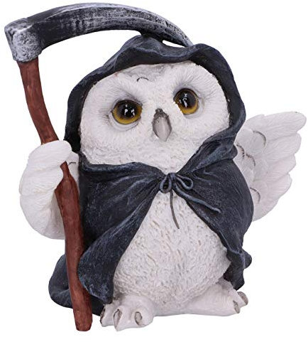 Nemesis Now Flight Grim Reaper Owl Familiar Figurine, White, 12.5cm Dekofigur Sensenmann Eule, weiß, 12,5 cm, Harz