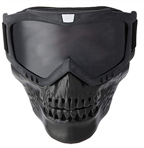 Demeras Motorradbrille Motorrad Motocross Gesichtsmaske Motorrad Brille Maske f¨¹r Motocross Helm f¨¹r Motorrad(Gray)
