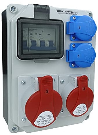 HL-S 5361 - Distributore di corrente da cantiere, 32 A, 16 A, 2 x 230 V