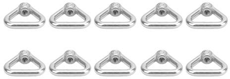 10 Stück Silber Schraubmutter 304 Edelstahl Ringmutter Dreieck Ringmutter Ringmutter M8 Ringmutter Galvanik Poliermutter für elektrische Ausrüstung