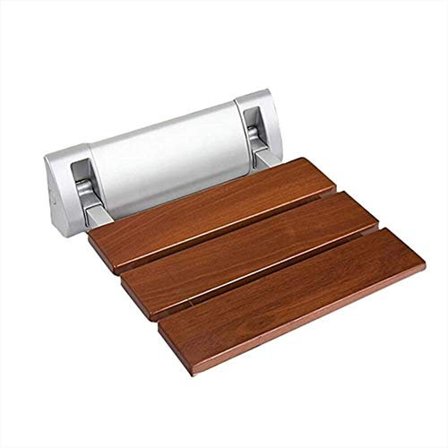 NZDY Home Essentials, Wandmontage Massivholz Klappstuhl Duschsitze Hocker, Relax Badezimmer Duschstuhl Hocker Toilette Bad Bank 0212