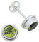 Ohrstecker 925 Silber Peridot leuchtend grüner Stein Edelstein Ohrringe echt Silber Damen Sterling Silber Stecker Geschenk(MOS-048-59)