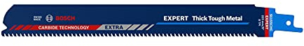 Bosch Professional 3x Lame per Seghe Universali S 1155 CHC Expert `Thick Tough Metal` per Acciaio Resistente, Ghisa, Lunghezza 225 mm, Accessorio Sega Universale