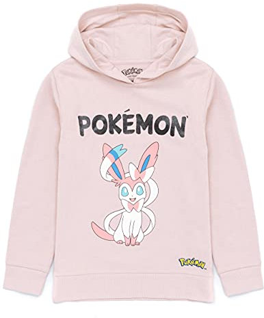 Pokemon Hoodie for Girls | Kids Game Sylveon Pokemon Lilac Jumper Pullover Outfit | Clothing Gamer Merchandise 11-12 Years