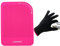 Flat Iron Travel Mat, Curling Iron Counter Protector with Heat Resistant Glove for Curling Irons, Hair Straightener, Flat Irons and Hair Styling Tools, 9” x 6.5”, Pink by Lessmon