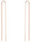 Orecchini minimalisti in argento Sterling 925 placcato oro rosa per le donne pendenti nappa lunga catena tirare attraverso orecchini 136 mm, Argento sterling