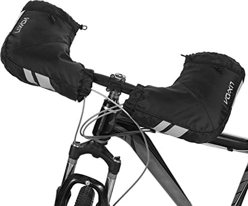 Lixada Handwärmer Fahrradlenker Lenkerstulpen Lenker Winddicht wasserdichte Winter Fahrradhandschuhe Einfach zu tragen für MTB/Elektrofahrräder/Motorrad/Fahrrad