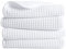 Polyte - 4 Serviettes de Bain en Microfibres - pour Les Mains - sèche Rapidement/ne Peluche Pas - Tissu alvéolé - Blanc - 40 x 76 cm