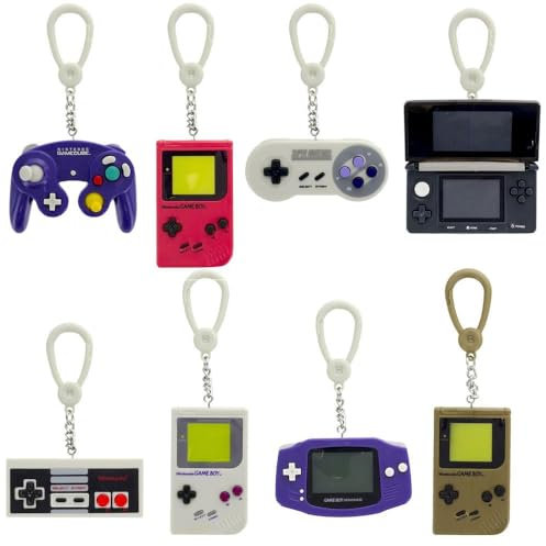 Porte clés Nitendo- Console nitendo aléatoire, Suprise à l'ouverture, 8 Portes clefs à Collectionner