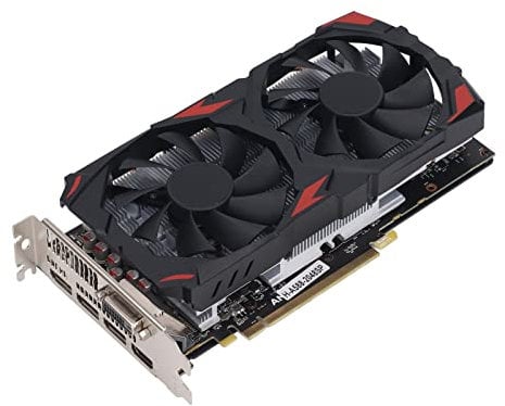 Bewinner Tarjeta Gráfica RX 580 8GB GDDR5, Tarjeta de Video 256Bit 2048SP, 3xDisplayPort, HDMI, DVI, 16xPCI Express 3.0, Tarjeta Gráfica para Juegos DirectX 12 para Computadora de