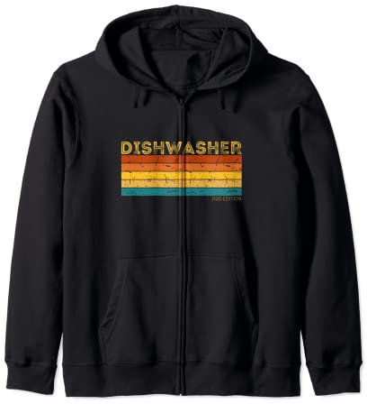 Lave-vaisselle rétro vintage drôle titre professionnel Sweat à Capuche