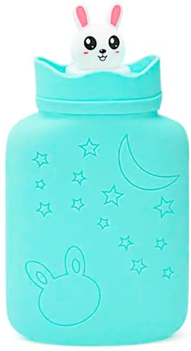 Lot de 5 mini bouillottes en silicone pour micro-ondes - Pour enfants et adultes - Bleu