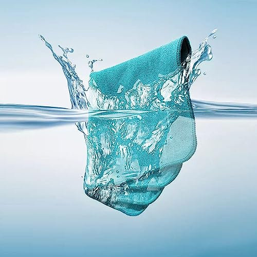 EasyDry® Miami-Blue Mikrofasertücher Reinigungstücher 40x40cm – Fenstertuch Streifenfrei Microfasertuch Autopflege, Auto