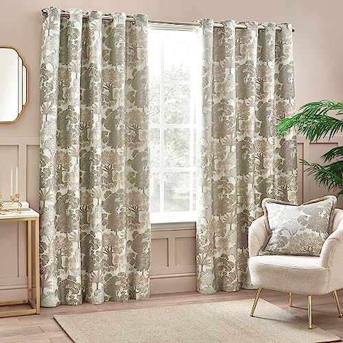 furn. Wylder Nature Woodlands Tropische Jacquard-Ösenvorhänge