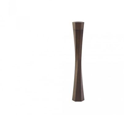 LEGNOART - TWIST - Moulin à poivre ou à sel XXL - mécanisme en céramique avec ajustement de la mouture, finition à la main - H. 472 Ø 73 mm - frêne thermo foncé