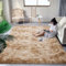 DweIke Extra großer flauschiger Teppich, 2,3 x 3 m, Batik-Teppiche für Wohnzimmer, Schlafzimmer, Mädchen, Kinderzimmer, Heimdekoration, rutschfester Bodenteppich, Hellbraun