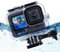 micros2u Custodia Impermeabile per GoPro Hero 12 / Hero 11 / Hero 10 / Hero 9 Nera, Custodia Protettiva per Immersioni Subacquee con Staffa + Inserti Antiappannamento