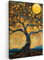 MuchoWow© Quadro Camera Da Letto 40x60 cm Quadri Soggiorno Decorazione Parete Quadri Moderni Su Tela Stampe Foto Con Cornice Quadretti PosterAlbero della vita - Luna - Fiori - Oro - Arte