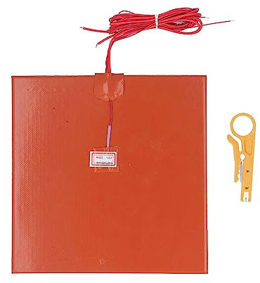 flexman AC 220 V 200 W Silikon Gummi Heizkissen, Flexible Gummi Heizmatte mit Abisolierzange, Heizdecke für Ölfässer, Industriegeräte, Rohrleitungen, Tanks