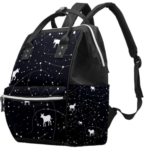 WOSHJIUK Reiserucksäcke für Damen,Herrenrucksack,Universum Musterkonstellation,Rucksack