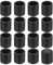 QUARKZMAN 56 Pcs Protection Pied de Chaise, 12mm Embout de Pied de Chaise en PVC sans Marquage Antidérapants Rond Protecteurs de Sol pour Pieds de Table, Noir