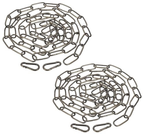 PATIKIL 1,82 Mètre Bronze Finition Chaîne Suspendu pour Éclairage, 2Pcs Chaîne en Boucle Métallique pour Suspendre de Plantes, Lustre, Luminaire