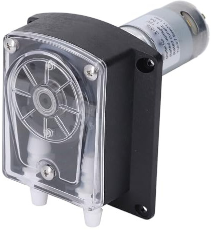 Pompe Péristaltique, Pompe Doseuse 12 V CC 1500 Ml Min Pompe Péristaltique à Haut Débit Tête Doseuse Péristaltique, Pompe Doseuse de Liquide pour Machines à Laver, Aquariums,