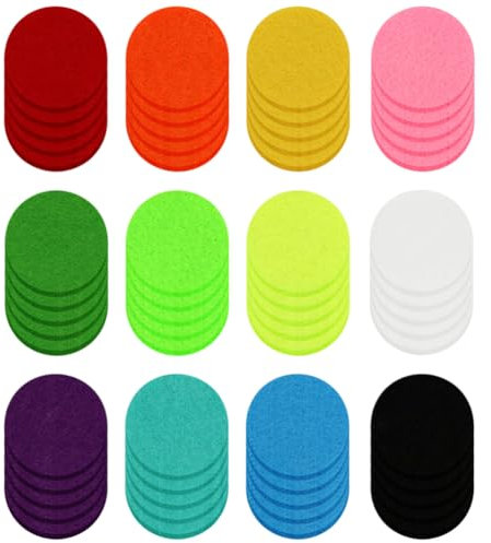 200 Pcs 30mm Essential Oil Car Diffuser Refill Pads - Air Freshener Vent Clip Replacement for Aromatherapy - Random Color