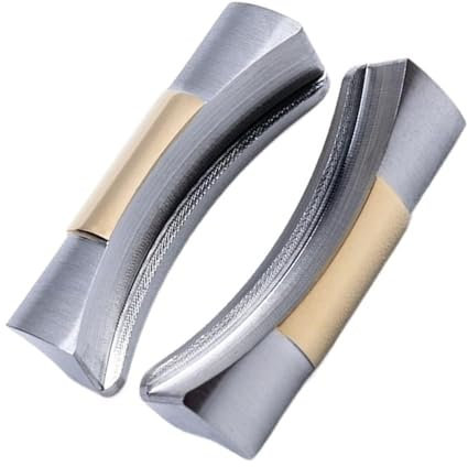 yeziu 2 Stück gebogene Endverbindung Endlink nahtlose Verbindung für Rolex Submariner Uhrenarmband Gummi-Lederarmband 20 mm(Gold)