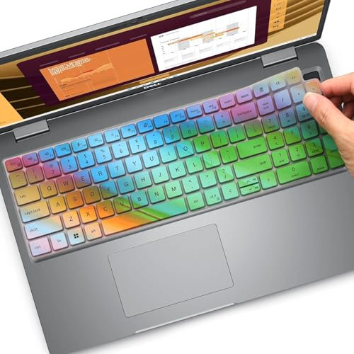 Colorful Laptop Keyboard Cover Skin for Dell Latitude 5550, 5540, 5520, 5521, 3540 15.6 and Dell Precision 3560, 3561, 3570, 3571, 3580, 3581, 3590, 3591 15.6 inch Laptop