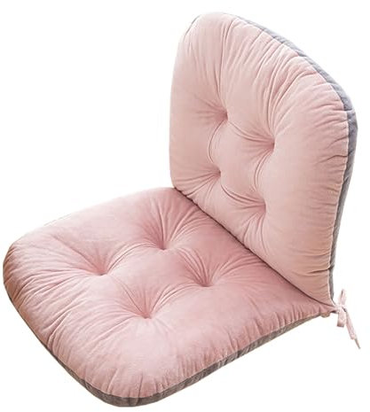 Coussin de chaise de jardin rose avec dossier et sangles de soutien du dossier bas pour bancs intérieur et extérieur 1 pièce