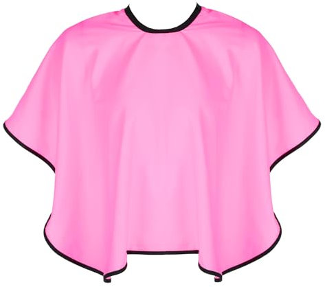 Lusofie Capa Peluqueria Impermeable Capa de Peluqueria Chal de Corte de Pelo Corto Capa Cortar Pelo de Salón Delantal de Maquillaje Para Tinte de Cabello Champú Blanqueador (Rosa Roja)