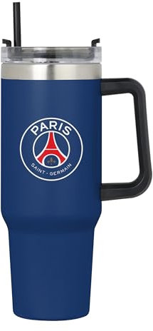 FOCO Tasse de voyage isolée sous licence officielle Paris Saint-Germain FC Football Couleur de l'équipe XL 1,1 l