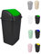 JARDIN202 - Cubo de Basura con Tapadera Basculante - 30/50 Litros - Ideal para Hogar y Oficina | 30 L (Verde - Negro)