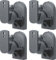 goobay Soporte de Pared para Altavoces Universal, Giratorio/Inclinable para Altavoces de hasta 3,5 kg, 4 Piezas, 49391, Negro